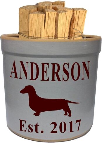 2 Gallon Personalized Stoneware Crock - Dachshund in Saudi Arabia