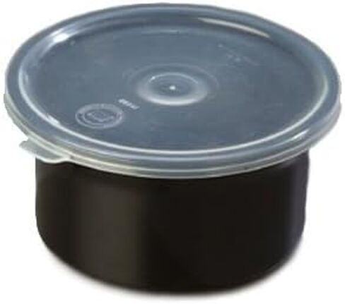 Carlisle Classic Crock, .6 quart, snap-on polypropylene lid, thick-walled, stain and scratch resistant, dishwasher safe, high-gloss finish, SAN, black, NSF, 30003 in Saudi Arabia