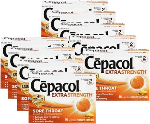 Cepacol Maximum Strength Throat Drop Lozenges, Cherry, 16 Count (Pack of 2) in Kuwait