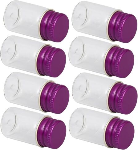 12pcs 7ml Glass Storage Bottles with Aluminum Screw Caps, Medical Grade Sealed Ink Vials, Rosy Red Lid, Includes 1 Plastic Carrying Box for Laboratory and Essential Oil Use in Saudi Arabia