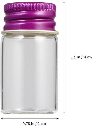 12pcs 7ml Glass Storage Bottles with Aluminum Screw Caps, Medical Grade Sealed Ink Vials, Rosy Red Lid, Includes 1 Plastic Carrying Box for Laboratory and Essential Oil Use in Saudi Arabia