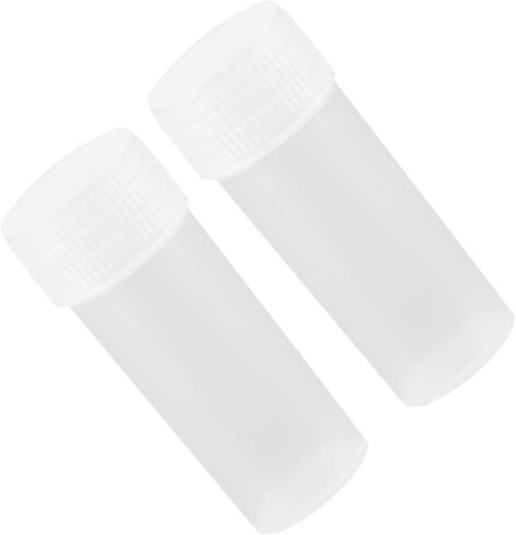 Haofy 5ml White PE Sample Bottles - 50-Pack Transparent Leakproof Containers for Cosmetics, Pharmaceuticals, Lab Use in Saudi Arabia