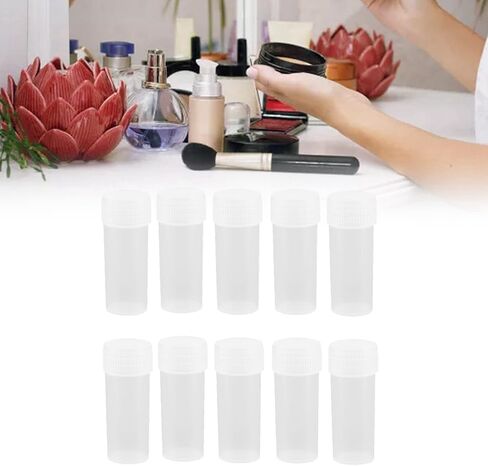 Haofy 5ml White PE Sample Bottles - 50-Pack Transparent Leakproof Containers for Cosmetics, Pharmaceuticals, Lab Use in Saudi Arabia