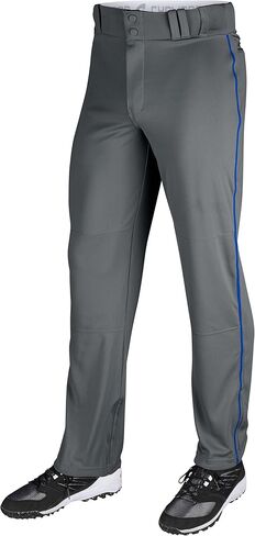 CHAMPRO Boys' Triple Crown Open Bottom Youth Baseball Pants, White, Navy Pipe, Large in Saudi Arabia