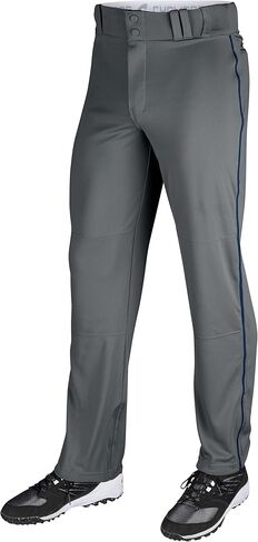 CHAMPRO Boys' Triple Crown Open Bottom Youth Baseball Pants, White, Navy Pipe, Large in Saudi Arabia
