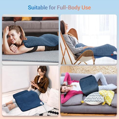 Comfytemp Extra Large Heating Pad, 33''x 17'' King Size Electric Heating Pads for Full Back/Neck/Shoulder/Abdomen, Moist/Dry Heated Pad & Auto Shut Off, Warm Christmas Birthday gifts for Men Women Mom in Saudi Arabia