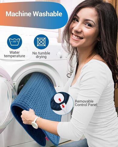 Comfytemp Extra Large Heating Pad, 33''x 17'' King Size Electric Heating Pads for Full Back/Neck/Shoulder/Abdomen, Moist/Dry Heated Pad & Auto Shut Off, Warm Christmas Birthday gifts for Men Women Mom in Saudi Arabia