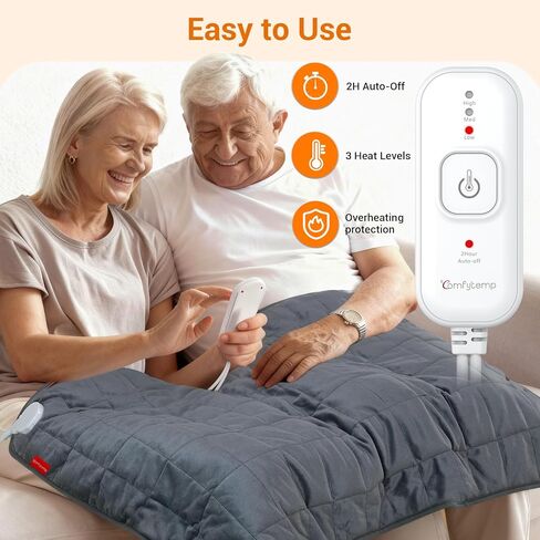 وسادة تدفئة كبيرة تعمل بالأشعة تحت الحمراء البعيدة من Comfytemp مقاس 27 بوصة × 35 بوصة من أجل استرخاء أعمق للظهر والدورة الشهرية، وسادة حرارية كهربائية مرجحة مؤهلة من FSA مع خرزة سيراميك مملوءة بالتساوي لملاءمة أفضل، وسادة تسخين بحجم كينغ HSA in Kuwait