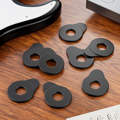 8PCS Rubber Guitar Strap Locks, Black Anti-Slip & Noise-Free Strap Retainers Quick Fit for Electric/Acoustic/Bass/Ukulele, Tool-Free Installation, Soft Lightweight Strap Buttons for Guitar Enthusiasts in Saudi Arabia