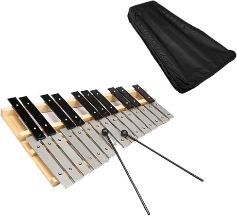 Xylophone 25 Note Glockenspiel Xylophone Musical Instruments Mallet Percussion Wood Piano Beginners in Saudi Arabia