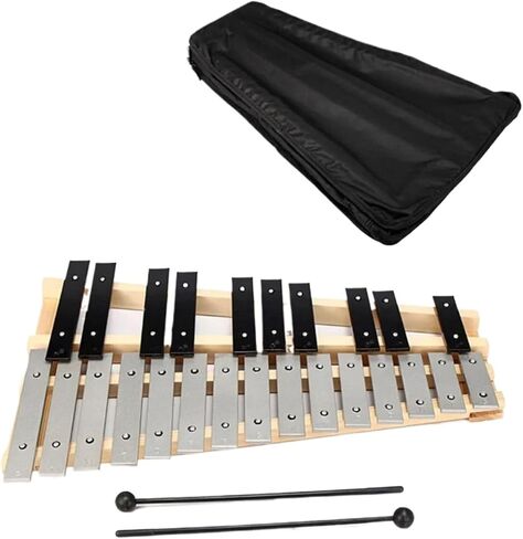 Xylophone 25 Note Glockenspiel Xylophone Musical Instruments Mallet Percussion Wood Piano Beginners in Saudi Arabia