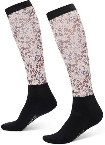 Kerrits Kids Dual Zone Equestrian Tall Boot Socks – Kids Knee-High Horse Riding Socks with Foot Cushion & Horse Print in Saudi Arabia