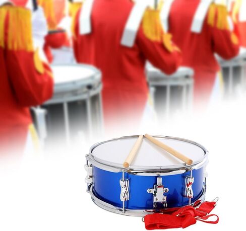 طبلة Snare مقاس 13 بوصة للمبتدئين والأطفال، أداة قرع مزدوجة النغمة، طقم طبلة تدريب تعليمي خفيف الوزن - أزرق in Saudi Arabia