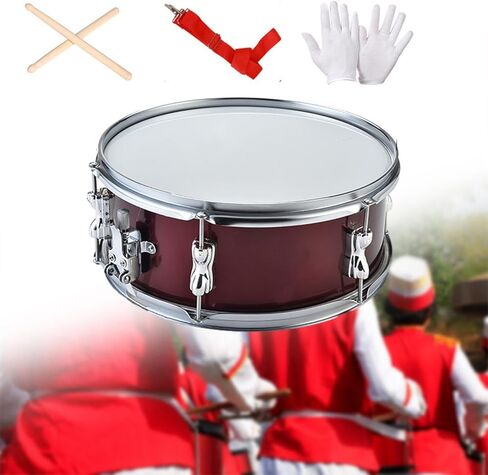13" Snare Drum Marching Percussion Instrument with Drumsticks Strap Gloves Portable Musical in Kuwait