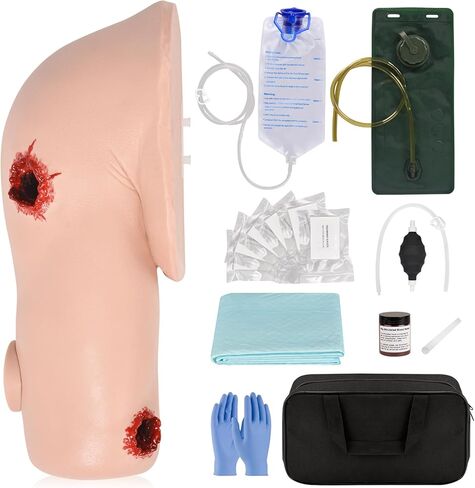 Wound Packing Arm Trainer, Bullet Wound Hemorrhage Control Simulator, Stop The Bleed Training Kit for Hemostasis Training, Shoulder Tourniquet Trainer for Medical Education in Kuwait