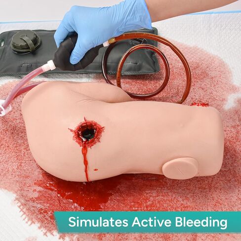 Wound Packing Arm Trainer, Bullet Wound Hemorrhage Control Simulator, Stop The Bleed Training Kit for Hemostasis Training, Shoulder Tourniquet Trainer for Medical Education in Kuwait