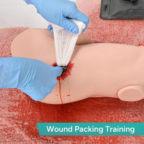 Wound Packing Arm Trainer, Bullet Wound Hemorrhage Control Simulator, Stop The Bleed Training Kit for Hemostasis Training, Shoulder Tourniquet Trainer for Medical Education in Kuwait