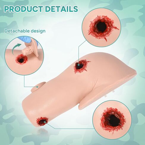 Wound Packing Arm Trainer, Bullet Wound Hemorrhage Control Simulator, Stop The Bleed Training Kit for Hemostasis Training, Shoulder Tourniquet Trainer for Medical Education in Kuwait