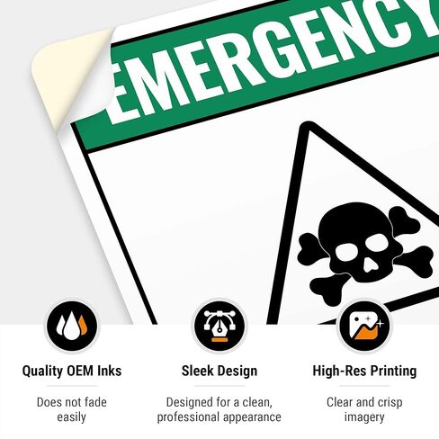 Emergency Spill Response Equipment Inside Sign, 10x7 Inches, 4 Mil Vinyl Decal Stickers Weather Resistant, Made in USA by Sigo Signs in Saudi Arabia