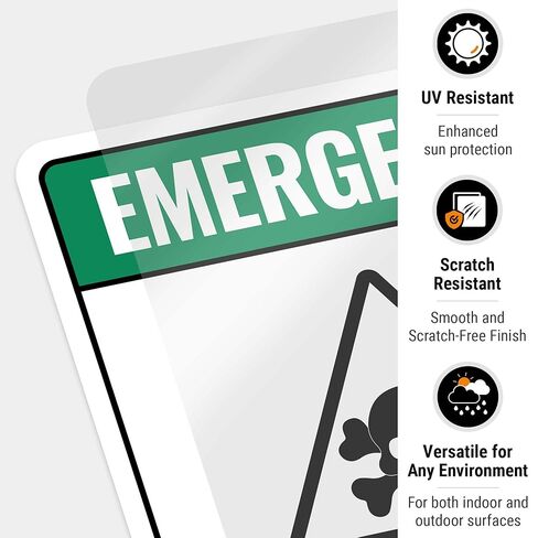 Emergency Spill Response Equipment Inside Sign, 10x7 Inches, 4 Mil Vinyl Decal Stickers Weather Resistant, Made in USA by Sigo Signs in Saudi Arabia