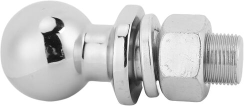 Asixxsix Trailer Hitch Ball, 2 Inch Forged Steel 5000lbs Capacity Chrome Finish, Trailer Ball with Galvanized Hex Nut and Spiral Washer for Trailers Boats Campervans ATVs Pickups SUVs in Saudi Arabia