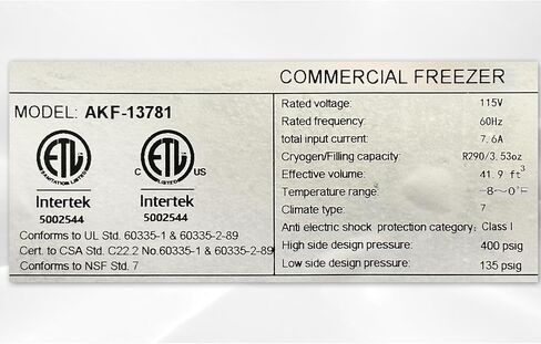 Commercial Freezer 2-Doors Solid Upright Reach in Two Section Stainless Steel NSF Certified 54" Width, Capacity 47Cuft, Restaurant Quality Kitchen -8°F Cold AKF-13781 in Kuwait