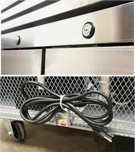 Commercial Freezer 2-Doors Solid Upright Reach in Two Section Stainless Steel NSF Certified 54" Width, Capacity 47Cuft, Restaurant Quality Kitchen -8°F Cold AKF-13781 in Kuwait