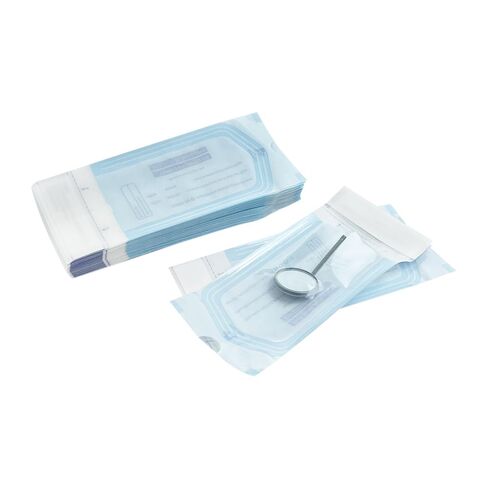 حقيبة تعقيم ذاتية الغلق، حقيبة تخزين من YOUYA DENTAL 200 قطعة من أكياس تعقيم الأسنان للاستعمال مرة واحدة، حقيبة تخزين لأدوات طب الأسنان وأدوات الأظافر وفرش المكياج (2.25 بوصة × 5 بوصات) in Kuwait