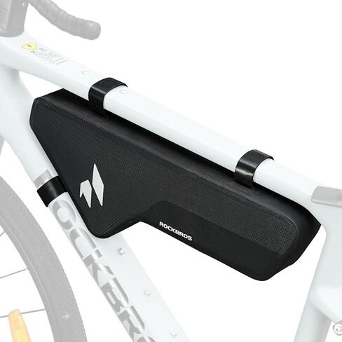 ROCKBROS Bike Frame Bag Waterproof Stable & Complete Set Top Tube Bicycle Storage Bag E-Bike Accessories for Women Men Cycling Fits for Outdoor Long Journey MBT Mountain Road Bike Gear Black in Saudi Arabia
