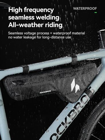 ROCKBROS Bike Frame Bag Waterproof Stable & Complete Set Top Tube Bicycle Storage Bag E-Bike Accessories for Women Men Cycling Fits for Outdoor Long Journey MBT Mountain Road Bike Gear Black in Saudi Arabia