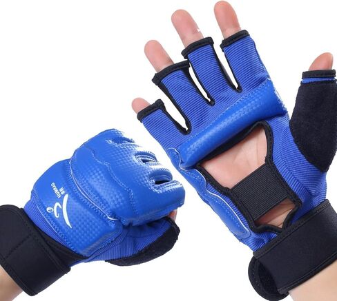 Kickboxing Sparring Gloves TKD Gloves for Men Women Half Finger Boxing Gloves Fighting Gloves Boxing Gloves for Punching Bag Training Gloves for Men Women Black in Saudi Arabia
