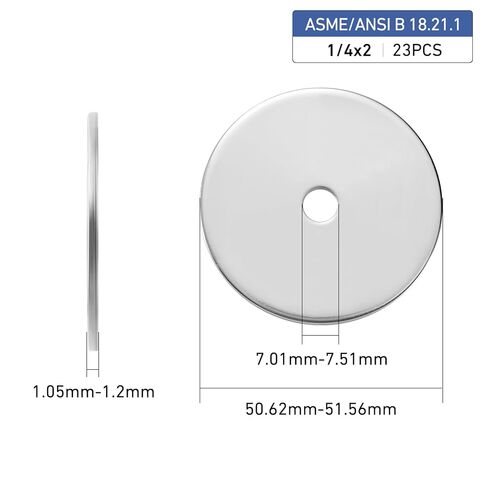 23PCS 1/4" x 2" Fender Washers, 304 Stainless Steel 18-8, Thickened 1/4 Fender Washer,1/4" ID x 2" OD in Saudi Arabia
