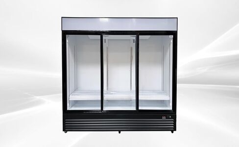 Commercial Refrigerator Glass 3-door Sliding Door NSF Merchandiser 72"Width X28"DX81"H Beverage Drink Cooler,Flower/Floral Refrigerator, ETL,NSF, Upright, Capacity 57 cuft,110V gsc-50 in Kuwait