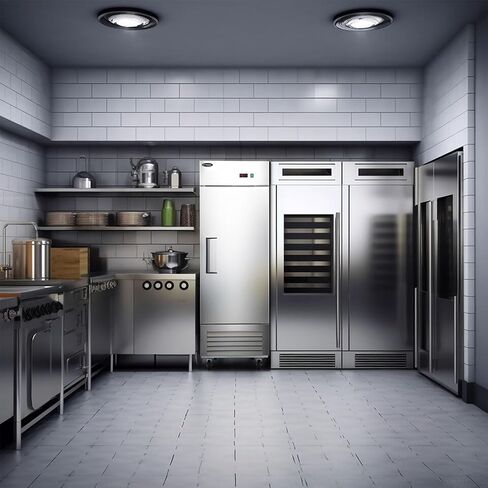 27 Inch Upright Commercial Refrigerator, Stainless Steel Single Door, 23 Cu.Ft, 3 Adjustable Shelves, Digital Temperature Control, NSF/ETL Certified, with Casters for Restaurant, Bar, Kitchen in Kuwait