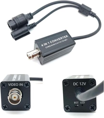 4 in 1 Analog to Converter Adapter for CCTV Security Cameras with BNC Input RJ45 Output H.265 RTSP 1080P in Saudi Arabia