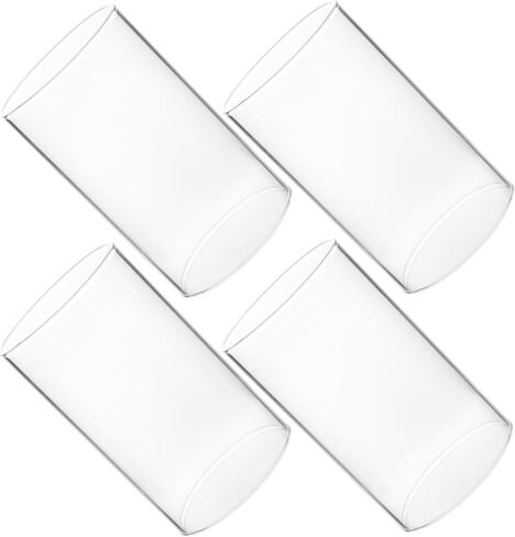 PRETYZOOM 8pcs Transparent Glass Candle Shades Simple Style Candle Covers for Home Decor Windproof and Decorative Holders in Saudi Arabia