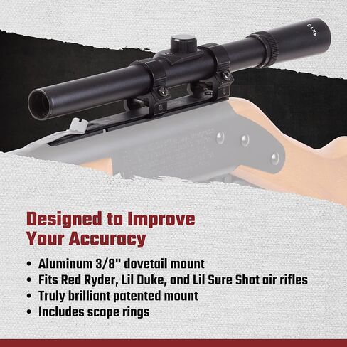 Air Venturi 4x15 Air Rifle Scope and Lasso Mount, BB Gun Scope Attachment in Kuwait