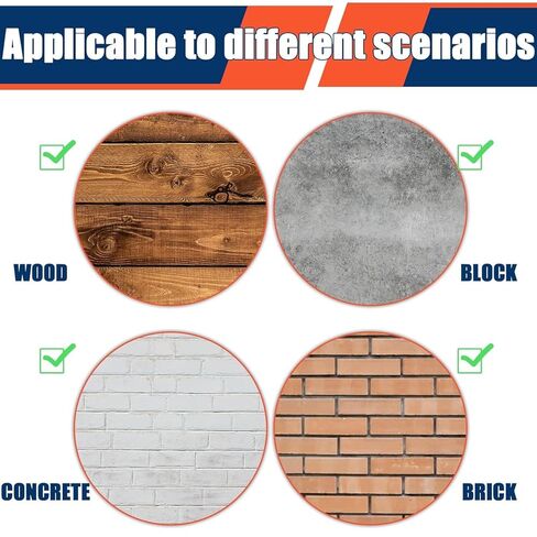 40 Pack 1/2" x 4" Concrete Anchors and Screws Kits Galvanized Ceramic Black Ruspert Coating Large Diameter Concrete Bolts Masonry Screw for Brick Block Wall Corrosion Resistant in Kuwait