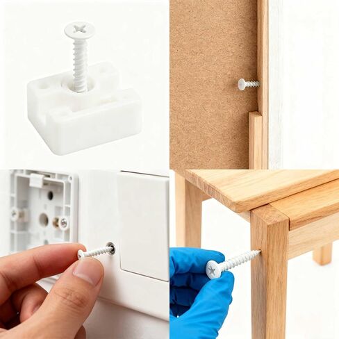 White Concrete Screws 20PCS (3/16＂ x 1-3/4＂) with Phillips Bit, for Anchoring into Masonry & Concrete (20, White, 3/16＂ x 1-3/4＂) in Kuwait