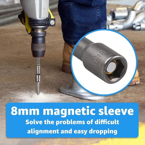 Concrete Screws 1/4" x 1-1/4" 100PCS 410 Stainless Steel Hex Concrete Screw with Drill Bit and Hex Bit Socket for Masonry Block Brick in Kuwait