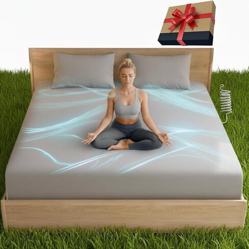 Grounding Sheets with Silver Threads & Deep Pockets, Queen & King - Extra Soft 95% Organic Cotton 5% Pure Silver, Improve Sleep &Reduce Stress Earthing Sheets, Grounding Bed Sheets in Kuwait