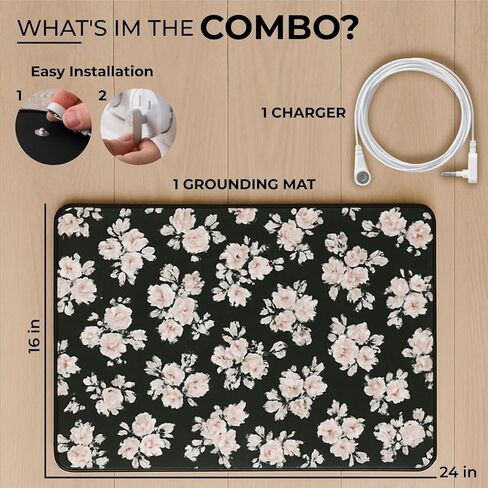 Grounding Mat for Feet - Grounding Well Mat with Anti-Slip Surface - Improves Sleep,Energy and Ailments, Reduces Stress - Complete Earthing Pad for feet, Desk, or Chair in Kuwait