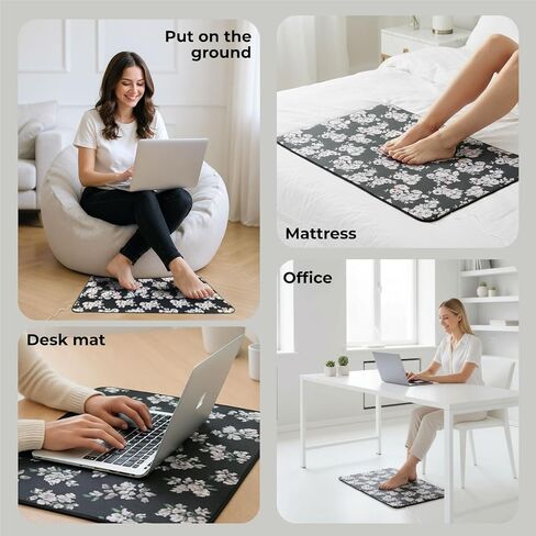 Grounding Mat for Feet - Grounding Well Mat with Anti-Slip Surface - Improves Sleep,Energy and Ailments, Reduces Stress - Complete Earthing Pad for feet, Desk, or Chair in Kuwait