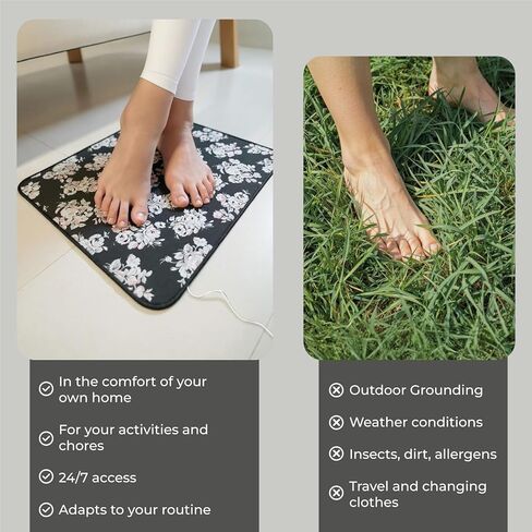 Grounding Mat for Feet - Grounding Well Mat with Anti-Slip Surface - Improves Sleep,Energy and Ailments, Reduces Stress - Complete Earthing Pad for feet, Desk, or Chair in Kuwait