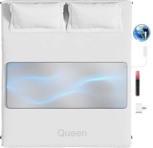 حصيرة التأريض من الجرافين للسرير: علاج أرضي داخلي لتحسين النوم وتعزيز الطاقة - وسادة نوم موصلة مع فوائد مؤرضة - مجموعة هدايا صحية للنساء (الملكة) in Kuwait