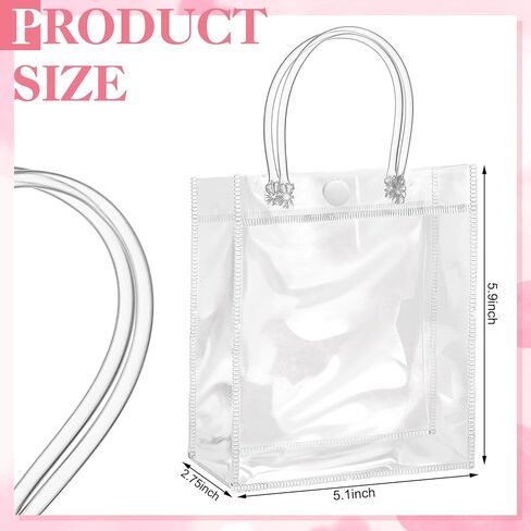 ProSuites 20 Pack Clear Plastic Gift Bags for Wedding Favors, Party Favor Bags Small 10.6×5.9×2.0 Inches - Premium Quality, Bulk Packaging Included (Crystal Clear) in Kuwait