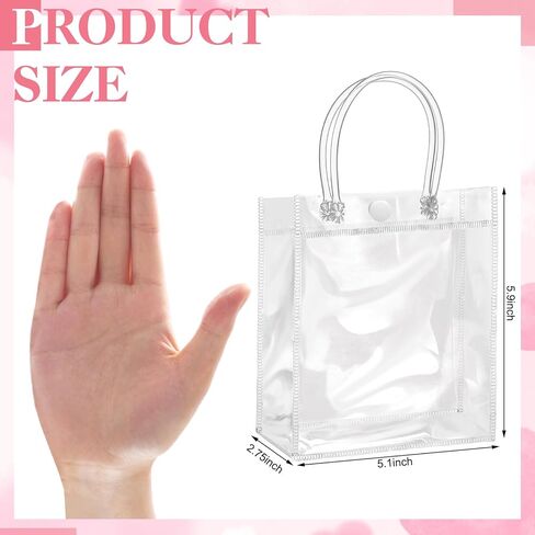 ProSuites 20 Pack Clear Plastic Gift Bags for Wedding Favors, Party Favor Bags Small 10.6×5.9×2.0 Inches - Premium Quality, Bulk Packaging Included (Crystal Clear) in Kuwait