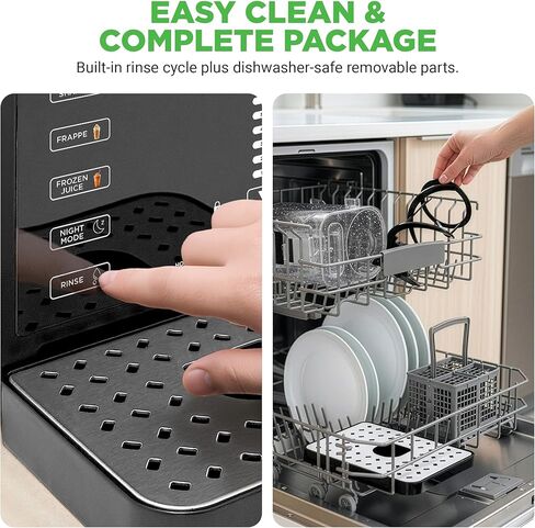 NutriChef Slushie Machine for Home | No Ice Needed Slushys 7-in-1 Preset Programs: Self Clean, Milkshakes, Spiked Slush & More | 64 oz, Quiet Operation, One-Touch Start & Includes Recipes | Black in Kuwait