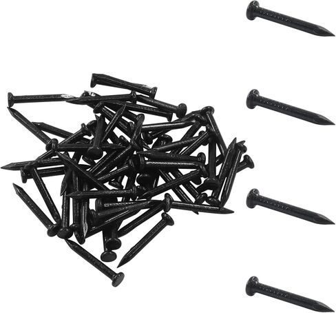 BokWin 60 Pack 0.79 Inch (20mm) Hardware Nails - Carbon Steel Masonry Nails with Pointed Tip for Wood, Concrete & Hanging | Heavy Duty Black Cement for Frames, Plaster & DIY Projects in Saudi Arabia