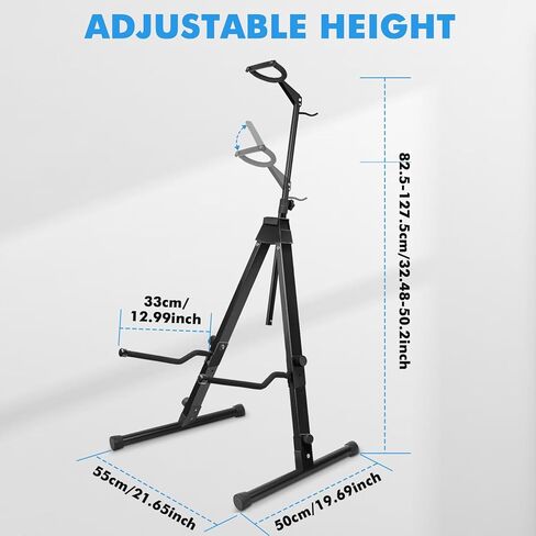 Heavy Duty Cello Stand with Bow Hook, Sturdy Portable Adjustable Versatile, Floor Steel Holder for 1/2 & 1/4 Double Upright Bass, Fiddle, Contrabass（Black） in Kuwait